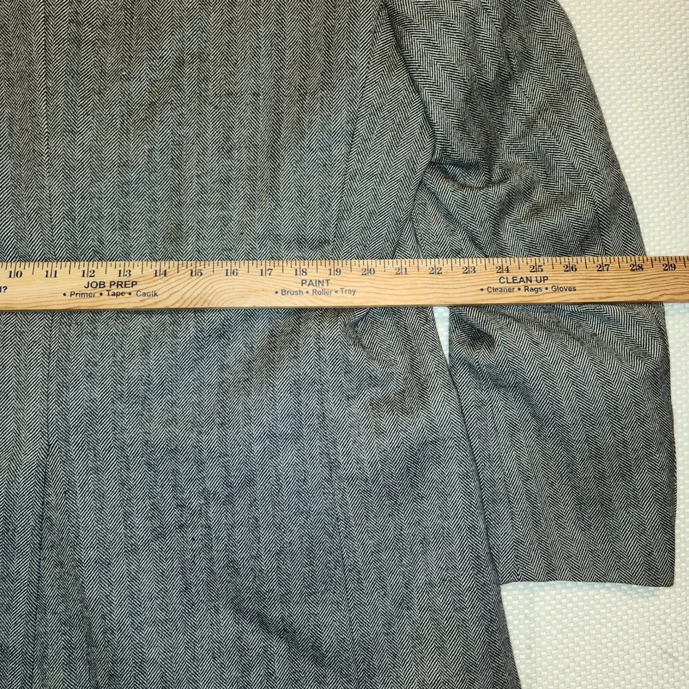 Botany 500 Mens Grey Herringbone‎ Lambswool Blazer Sport Coat 44 Long 44L
